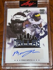 RARE MAZI SMITH /80 ROOKIE AUTO CARD 2023 LEAF WELCOME TO DALLAS COWBOYS
