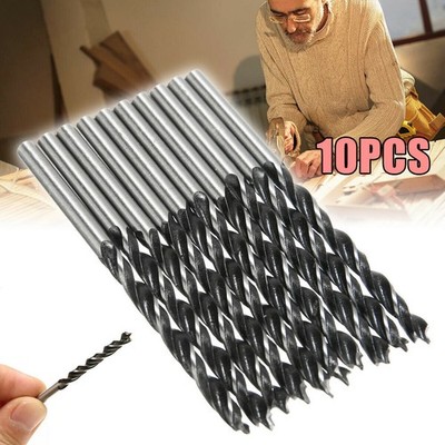 10pcs Woodworking Spiral Drill Bit 5mm Diameter Wood Drills With Center Point