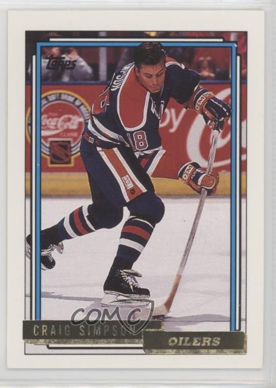 1992-93 Topps Gold Craig Simpson #356 18n9