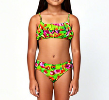 Vintage 60s genuine Unworn Size 12 - 13 Years girls 2 pc swimsuit bikini tag