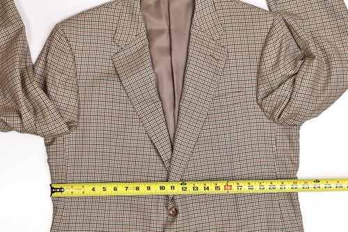 Hickey Freeman Madison Wool/Silk Plaid Houndstooth Blazer Jacket 46L - Picture 11 of 13