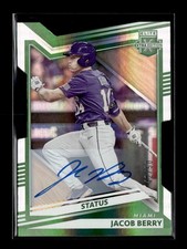 2022 Panini Elite Extra Edition #6 Jacob Berry Status Die Cut Signatures #/50