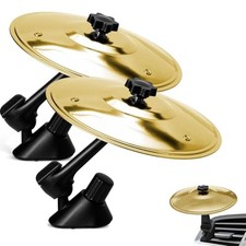 Car Cymbal Air Vent Ornament, 2 Pack Mini Drum Cymbal Decor with Yellow