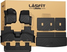 Lasfit Floor Mats Cargo Liner For 2021-2024 Ford Expedition 8-seat Full Set