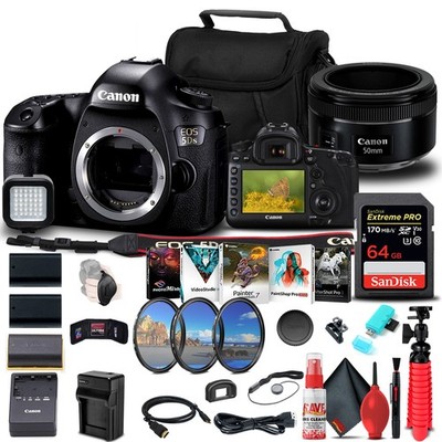 Canon EOS 5DS DSLR Camera (Body Only) (0581C002) + Canon Lens + More Bundle