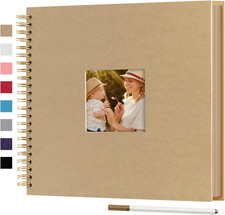 12 X 12 Inch Large DIY Scrapbook Photo Album with Window Design Cover 80 Pages C