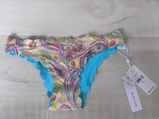 NWT Pilyq Bahia Reversible Seamless Wave Teeny Sm Bottoms BAI-270T Yellow Blue