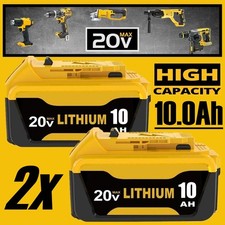 2PACK For DeWALT DCB210-2 20V MAX XR 10.0 AH Lithium-Ion Battery DCB206 DCB200