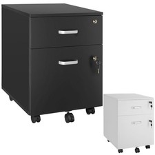 Cassettiera con rotelle e due cassetti portadocumenti armadietto ufficio