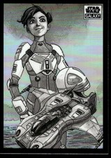 2022 Topps Chrome Star Wars Galaxy #BV-97 Torra Doza Base Card Sketch Variation
