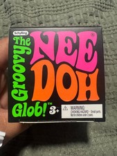 Schylling NeeDoh Nee Doh The Groovy Glob Blue Sensory Squeeze Fidget Toy NIB