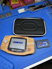 Backlit IPS Wood Grain Gameboy Advance V3 Nintendo Cart Pouch GBA Japan retro