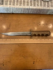 Rare Ww2 San Antonio Iron Works Fighting Knife Made From Cut Down Patton Sword