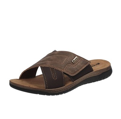 Inblu Pantoffeln mit Bändern Gr. Moro - Größe 43 [28,3 cm] Herrenschuhe Pantoletten Band