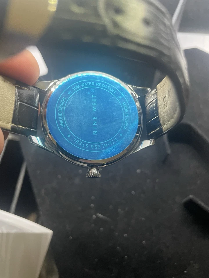 Reloj Hombre Nine West Correa Cuero Resistente al Agua 30m Automático Japonés Foto 3 de 4