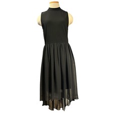 Y2k Alice & Olivia AIR Semi Sheer Overlay Mini Dress Sz L Black Whimsygoth Party