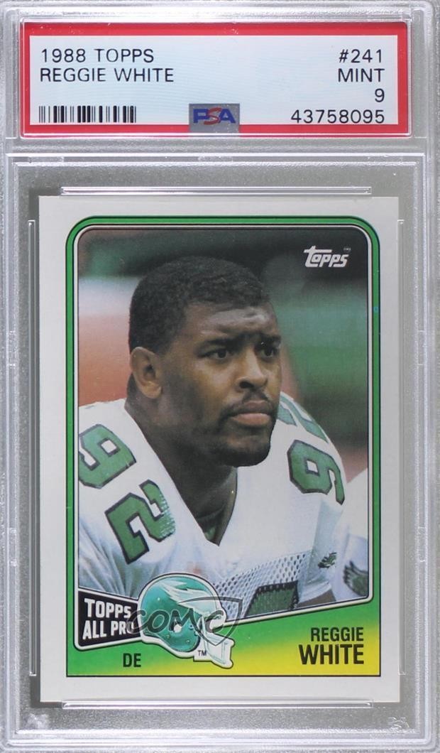 1988 Topps Reggie White #241 PSA 9 MINT HOF 07qw