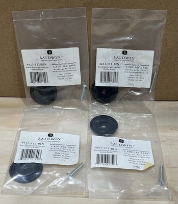 Baldwin 4613-112 Edinburgh Knob Handle Back Plate Venetian Bronze ( Lot of 4 )