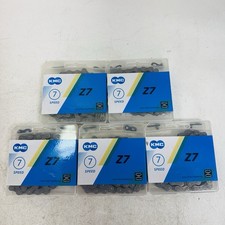 Lot of 5 - KMC Z7 Bike Performance Chains with Quick Links - 114 L - 7 Speed