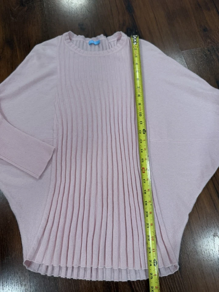 Suéter J. Mclaughlin 100% Cachemira Doyle Dolman Manga Acanalado Bebé Rosa Talla XS Foto 4 de 4
