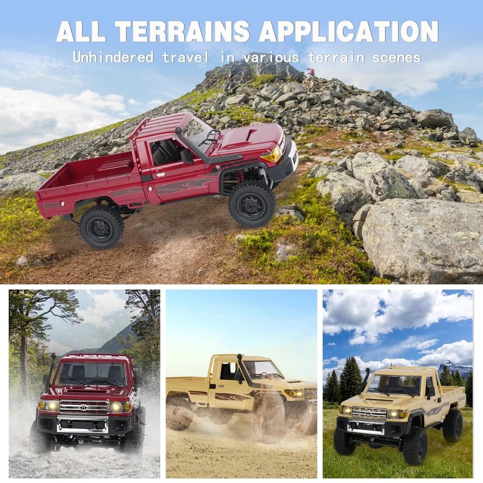 MN-82 RC Rock Crawler Car 1/12 Scale Toyota Pickup Truck , 2.4GHz 4WD Off-Roa... - Image 4 of 4