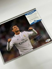 AUTOGRAPHED PHOTO CRISTIANO RONALDO HAND SIGNED 8X10 BAS COA