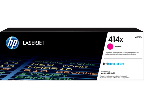 HP 414X High Yield Magenta Original LaserJet Toner Cartridge, ~6,000 pages,