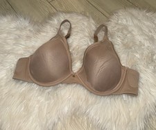 Third Love 24/7 Classic Contour Plunge Bra Padded Mesh UW Womens 40B Beige