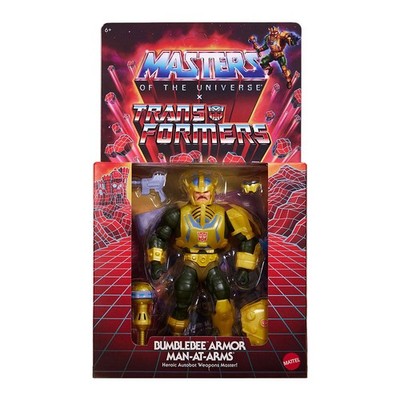 Masters of the Universe x Transformers 14cm Figur: Bumblebee Armor Man-At-Arms