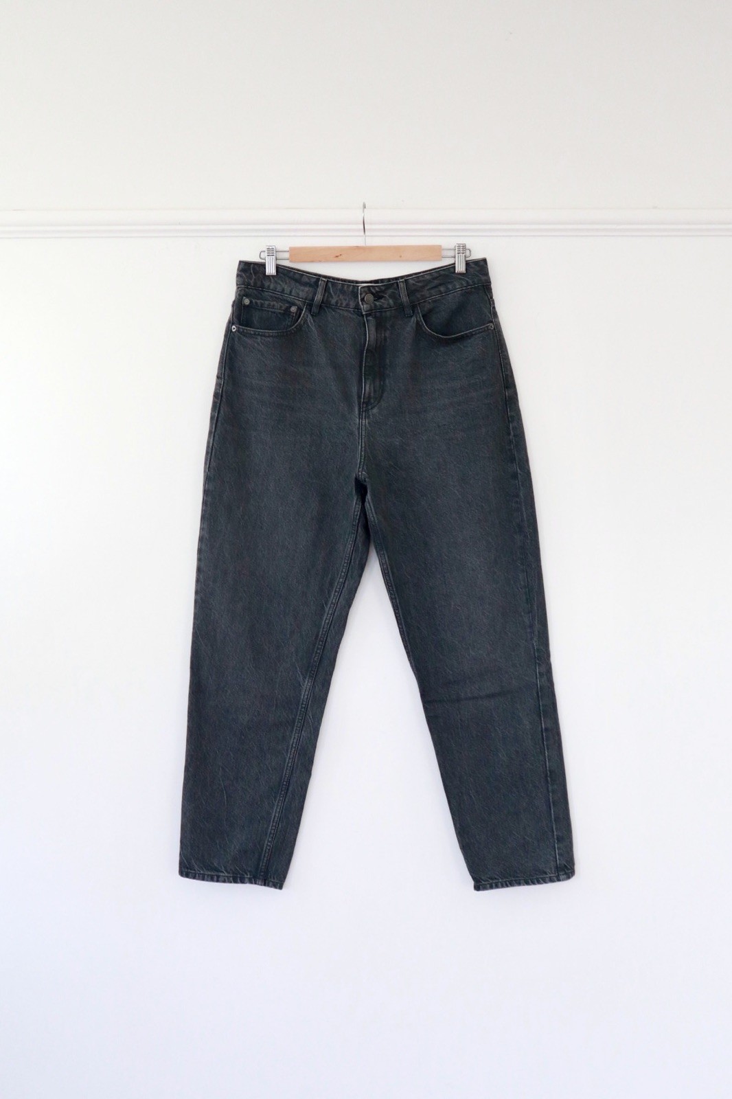 Fatface Women’s Size 14R Grey Washed Denim Straight Leg Mom Jeans