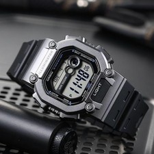 Casio digital watch New big silver face model