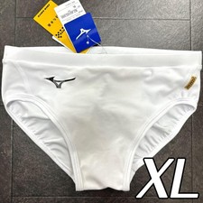 Mizuno Men's Swimsuit White Single Color XL Size
