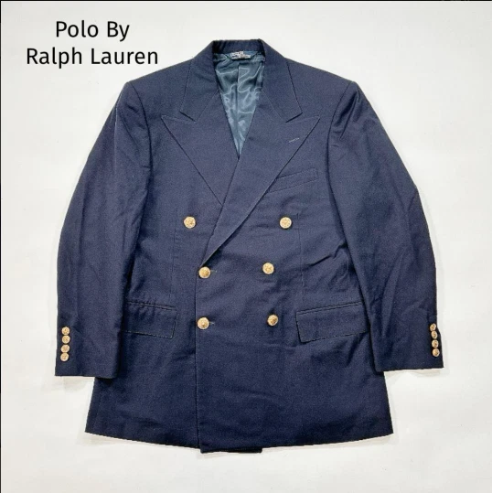 Polo Ralph Lauren Solid Pattern Double-Breasted Suits & Blazers