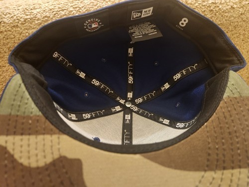 Größe 8 -- 59FIFTY Los Angeles Dodgers New Era eng anliegende Mütze Kappe Woodland tarnfarben neu mit Etikett - Bild 4 von 4