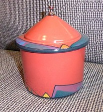 !!!!  KMK KERAMIK SCHÖNE FAYENCE DOSE FLAMENCO HANDMALEREI  !!!!