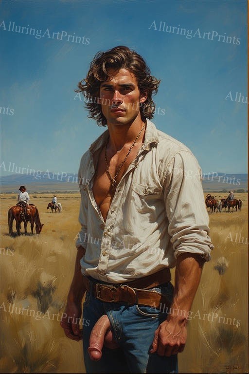 Male Model Photo Print Muscular Handsome College Abs -570E