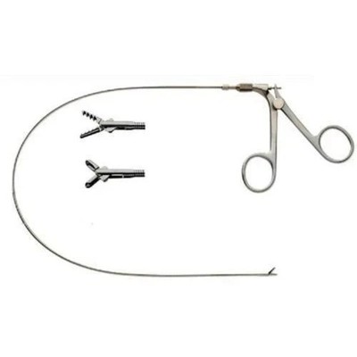S.S Flexible Cystoscopy Forceps, Double Action Grasping & Biopsy Jaw, 4 Fr x 60