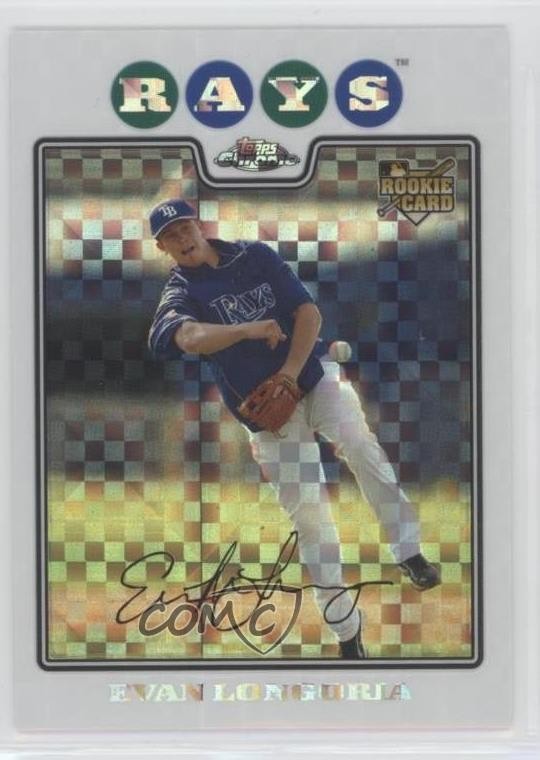 2008 Topps Chrome X-Fractor Evan Longoria #193 Rookie RC 0c6
