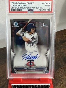 2023 Bowman Draft Chrome Prospect Autographs Luke Keaschall Black Refractor /75