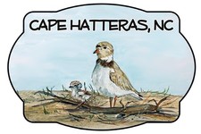 Decal Vinyl Sticker Cape Hatteras - Shorebird Scene Made in USA