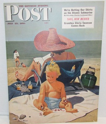 July 22, 1950 Saturday Evening Post Store Display Sign