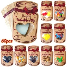 Valentines Day Cards for ,60 Pack Happy Valentines Cards Bulk with 60 Bags,Fu...