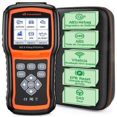 Foxwell Nt630 Plus ABS Bleeding SRS SAS Reset Auto OBD2 Scanner Diagnostic Tool