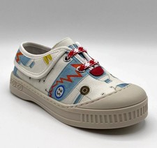 Gucci Boy 1977 White Canvas Paper Plane Cap Toe Tennis Shoes 25/US 9 604053 9274