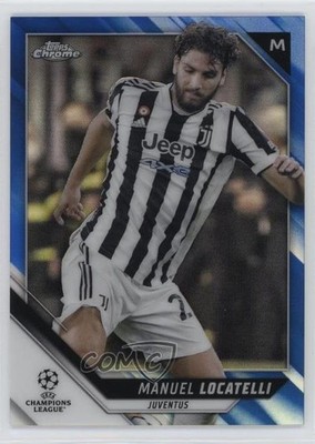 2021 Topps Chrome UEFA Champions League Blue Refractor /150 Manuel Locatelli p6a