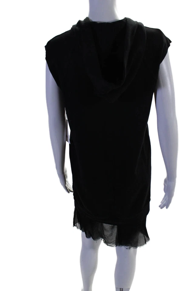 Bailey 44 Womens Black Front Pocket Sleeveless Hooded Sweatshirt Dress Size M - Image 3 of 4