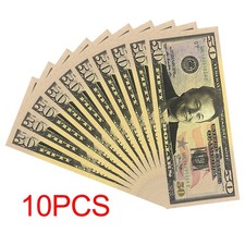 US Elon Musk 50 Dollars Fantasy Banknotes Set (10 PCS) - Commemorative Money