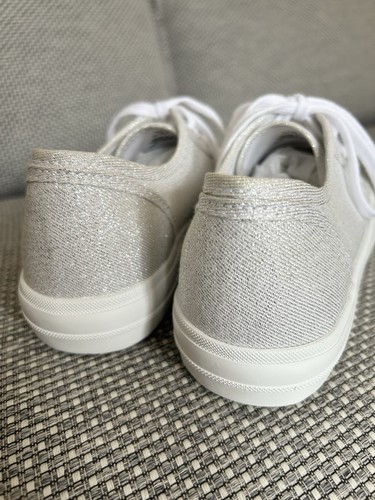 H&M LADIES WHITE SPARKLE SNEAKERS - SIZE EUR 38 - LIKE NEW! - Picture 4 of 10