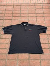 Vintage 2000 WALT DISNEY WORLD Y2K Year Millennium Black Golf Polo Shirt Size XL