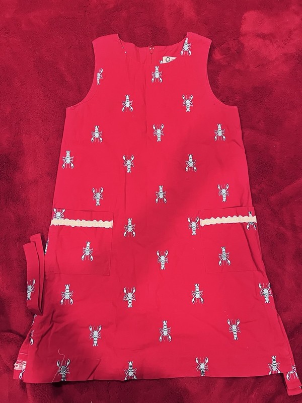 Lilly Pulitzer Girls Red Lobster Shift Dress 8 EUC